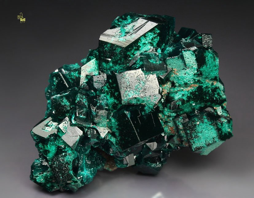 DIOPTASE, CALCITE