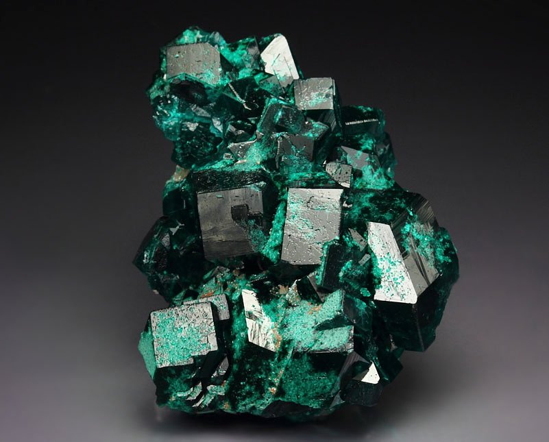 DIOPTASE, CALCITE