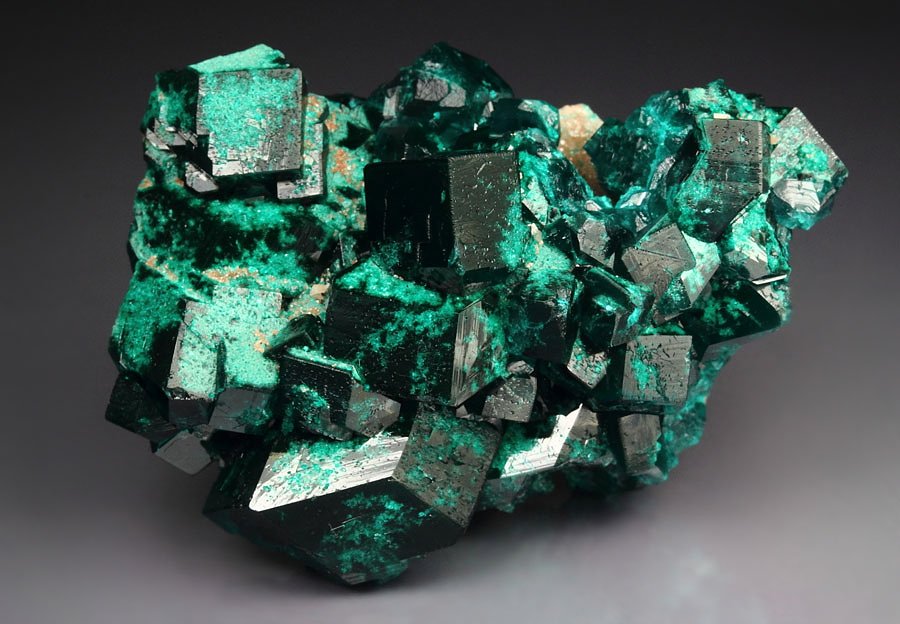 DIOPTASE, CALCITE