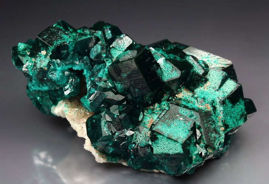 DIOPTASE, CALCITE