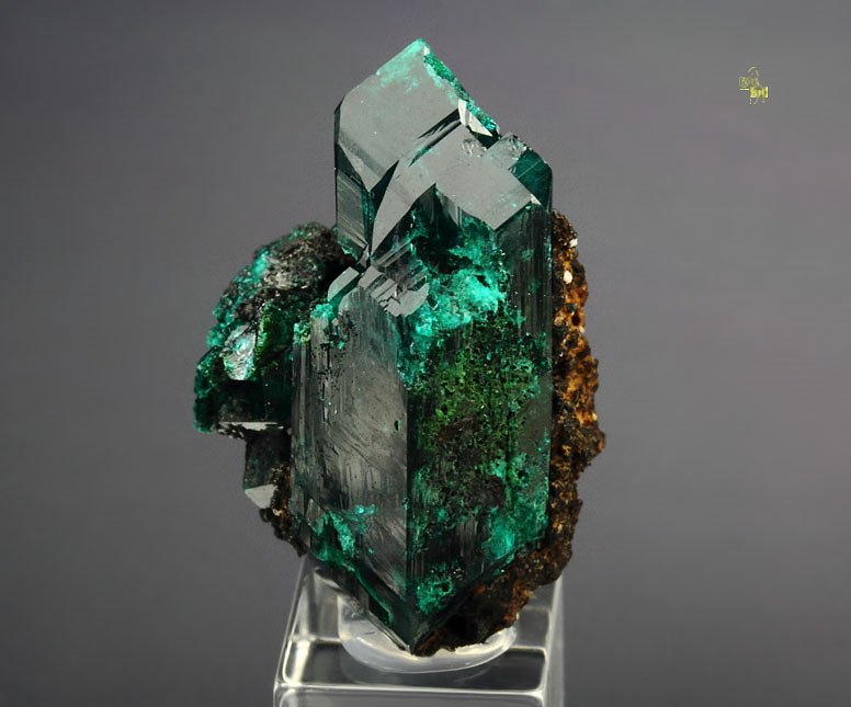 gemmy DIOPTASE bi-terminated