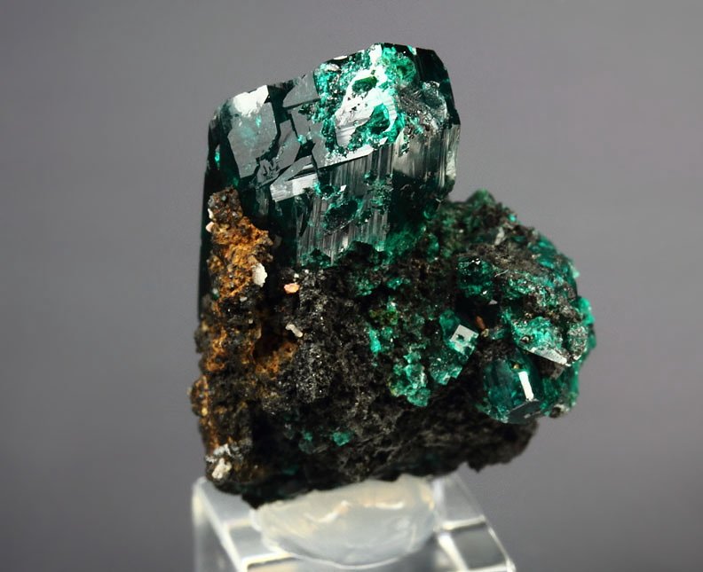 gemmy DIOPTASE bi-terminated