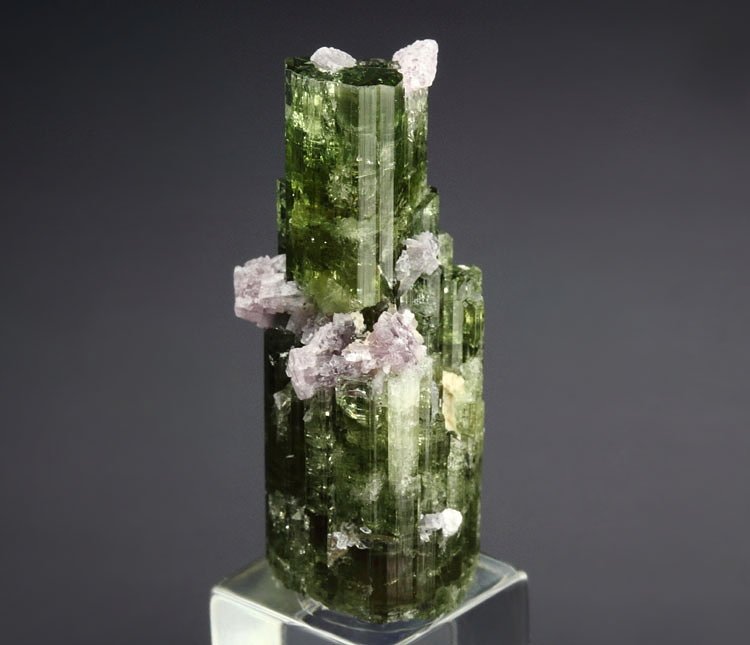 gem TOURMALINE var. ELBAITE, LEPIDOLITE