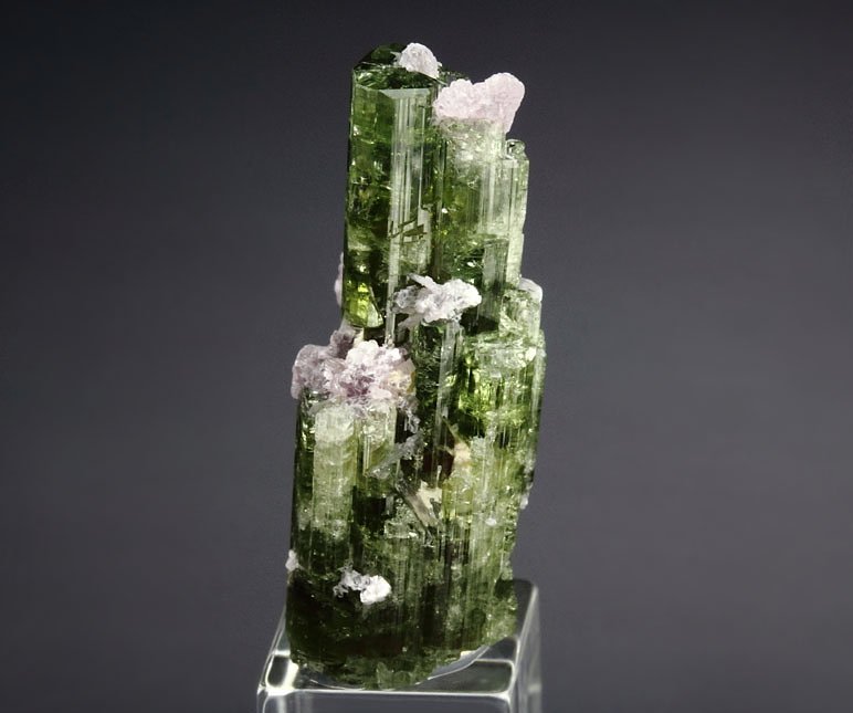 gem TOURMALINE var. ELBAITE, LEPIDOLITE