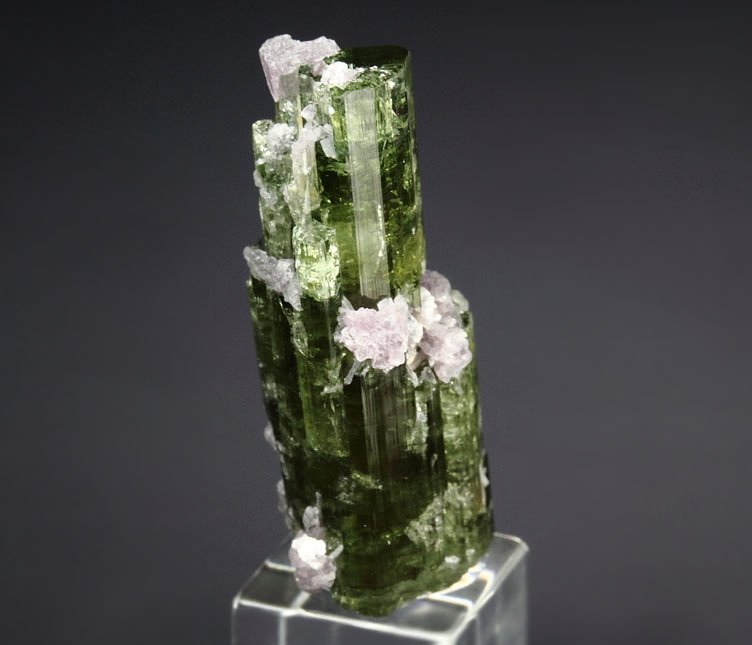 gem TOURMALINE var. ELBAITE, LEPIDOLITE