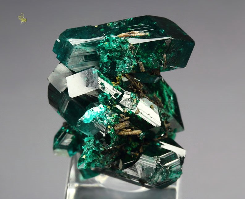 gemmy DIOPTASE bi-terminated