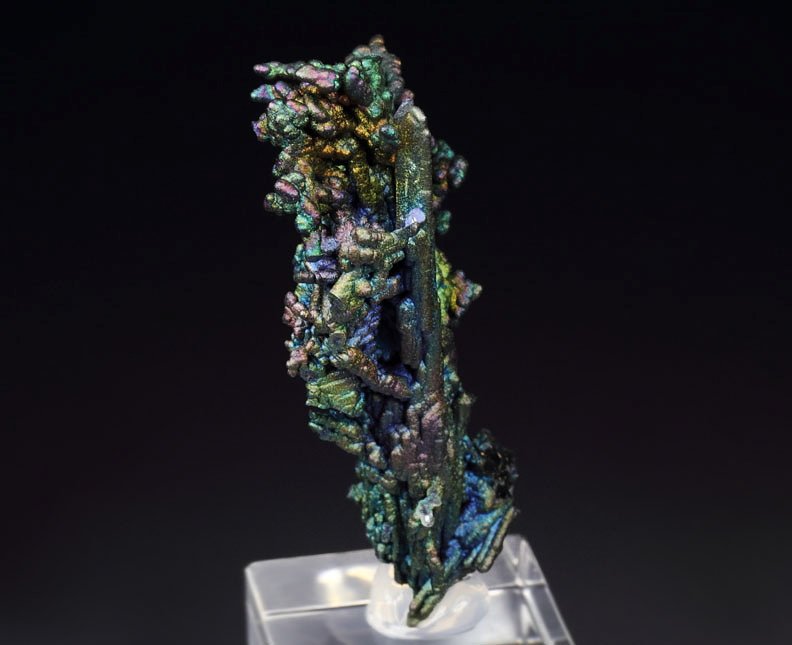 CHALCOCITE, DJURLEITE, iridescent CHALCOPYRITE