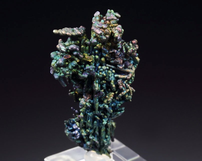 CHALCOCITE, DJURLEITE, iridescent CHALCOPYRITE