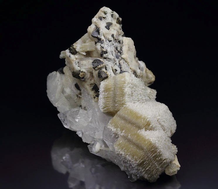 CALCITE, CHALCOPYRITE, QUARTZ