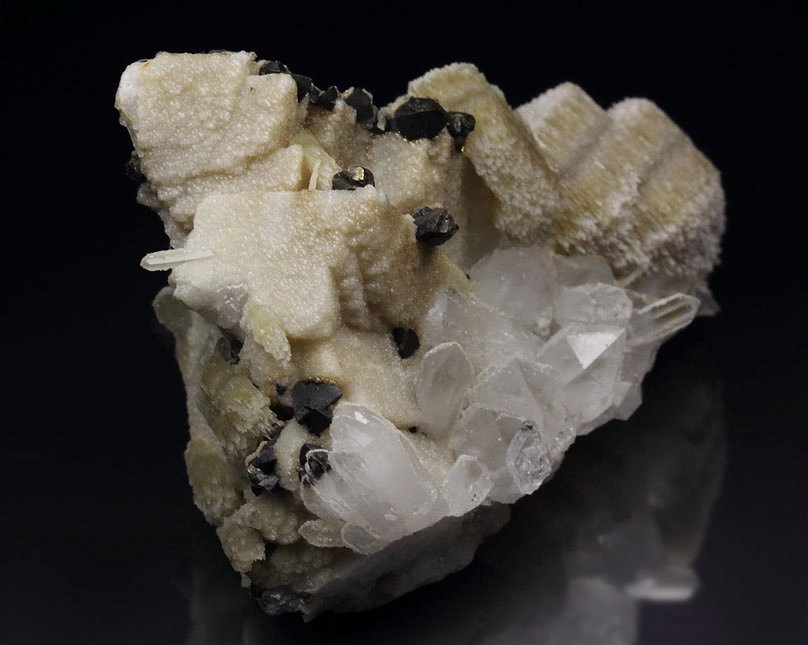 CALCITE, CHALCOPYRITE, QUARTZ