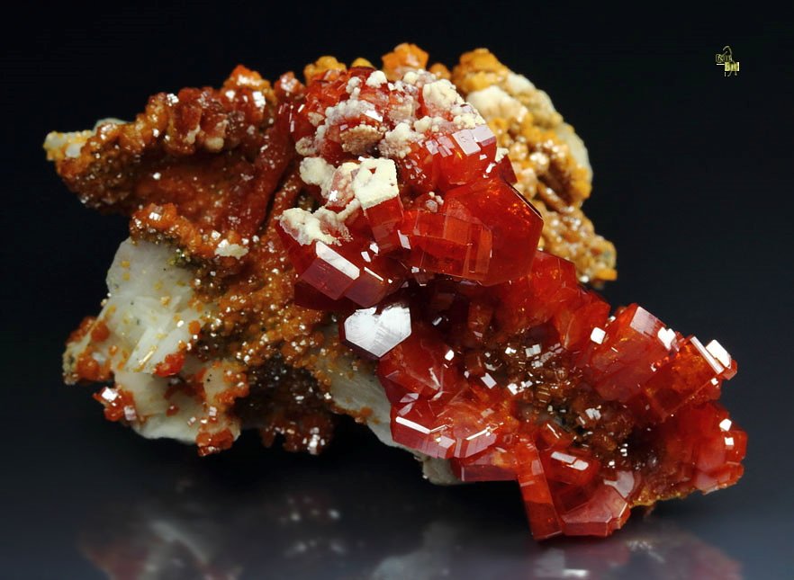 gemmy VANADINITE bi-color, BARYTE