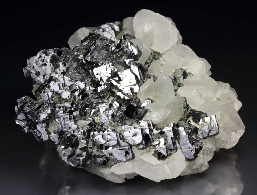 twinned GALENA, CALCITE