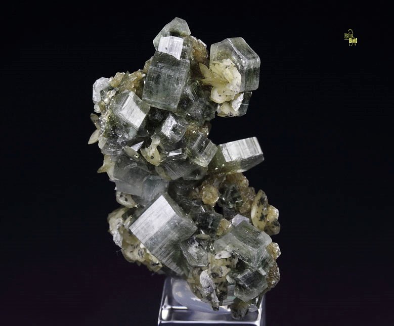 gem FLUORAPATITE, SIDERITE, MUSCOVITE