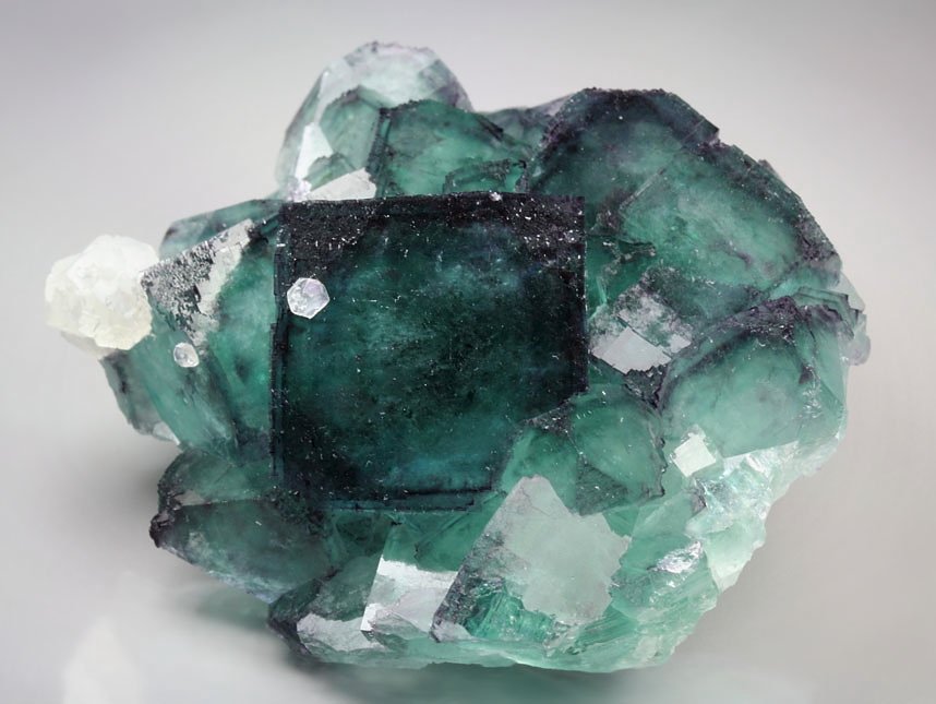 FLUORITE with PHANTOMS, CALCITE