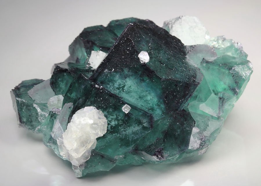 FLUORITE with PHANTOMS, CALCITE