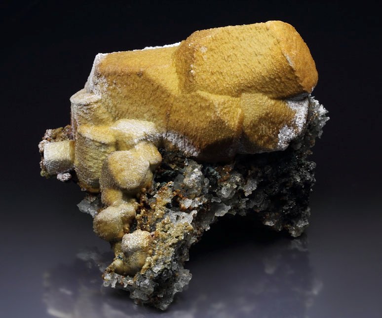 SIDERITE epimorph after CALCITE, SPHALERITE