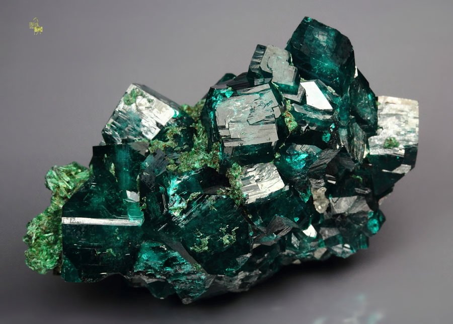 DIOPTASE, MALACHITE, QUARTZ