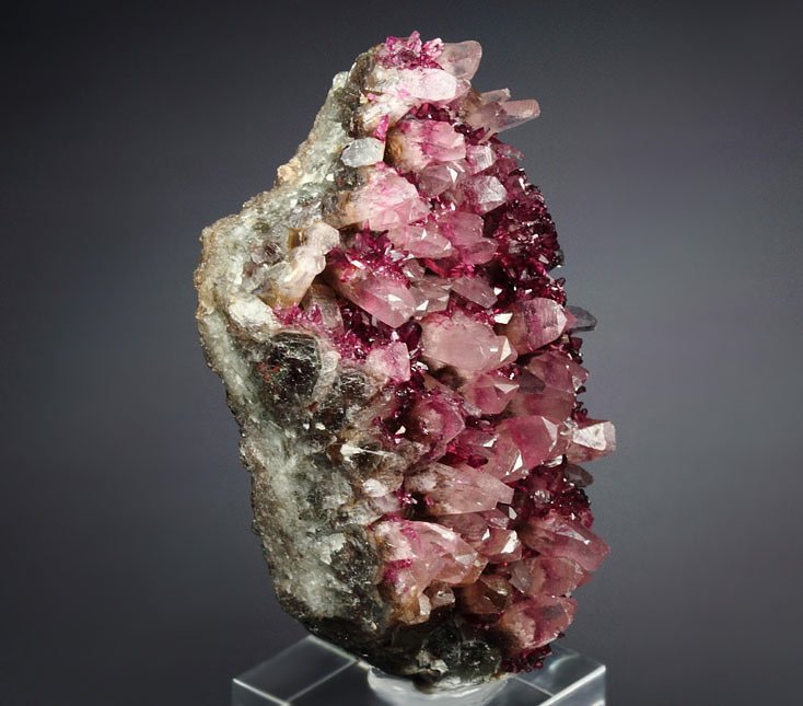 gem ROSELITE, CALCITE