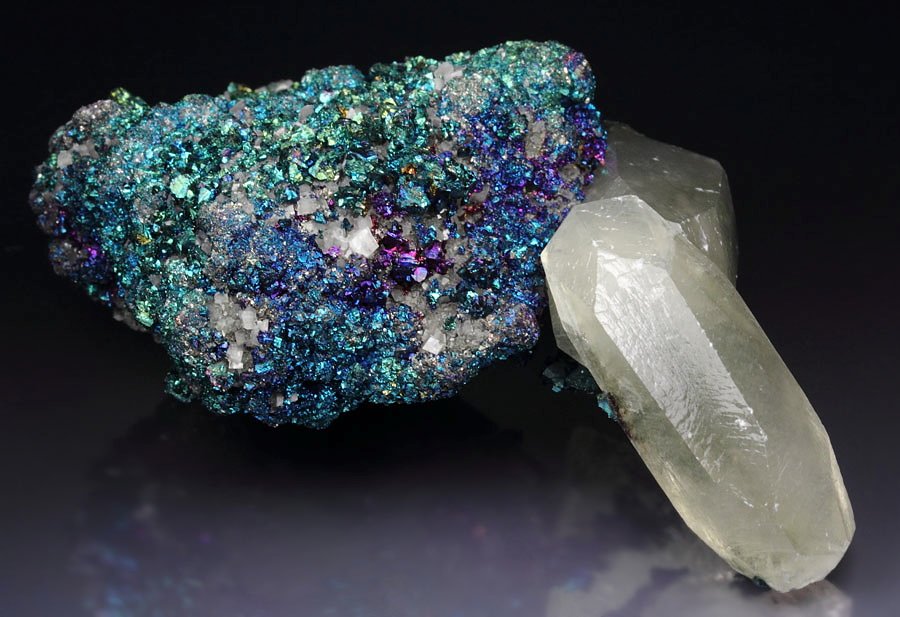 iridescent CHALCOPYRITE, CALCITE, DOLOMITE