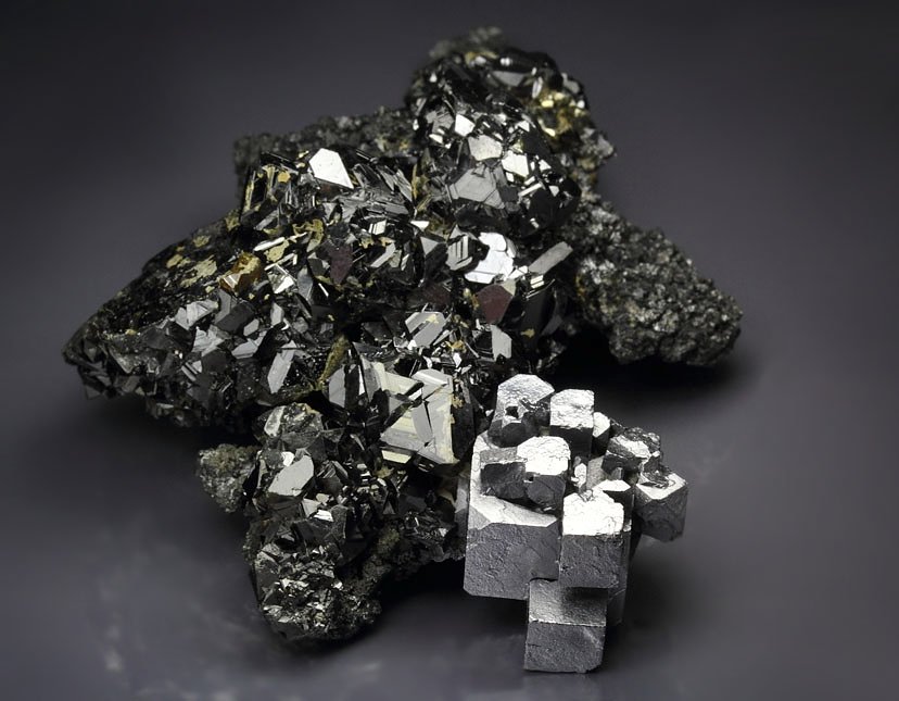 skeletal GALENA, SPHALERITE,  PYRITE