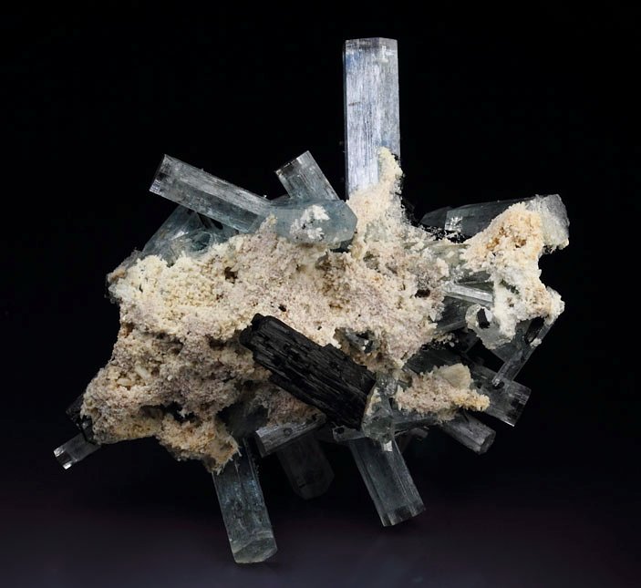 gem BERYL var. AQUAMARINE, TOURMALINE var. SCHORL