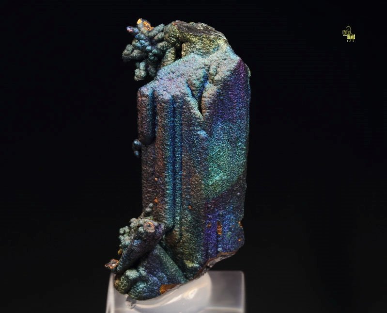 CHALCOCITE, DJURLEITE, iridescent CHALCOPYRITE