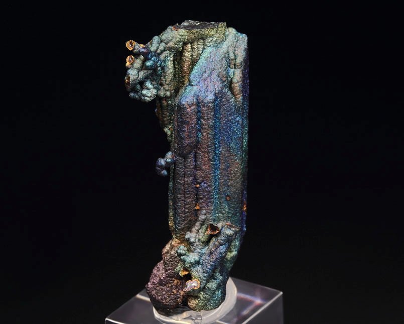 CHALCOCITE, DJURLEITE, iridescent CHALCOPYRITE