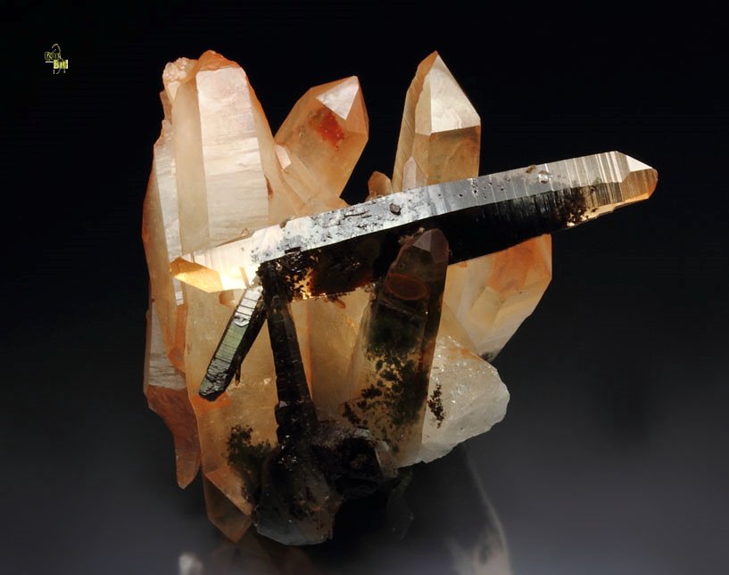 new find - bi-terminated QUARTZ with HEMATITE inclusions