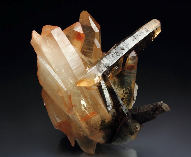 new find - bi-terminated QUARTZ with HEMATITE inclusions