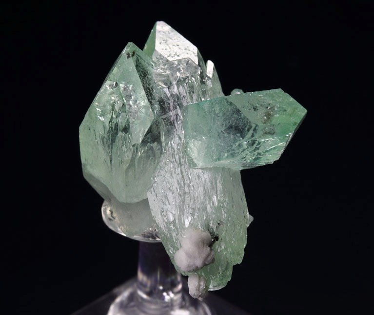 gem green APOPHYLLITE bi-terminated, STILBITE