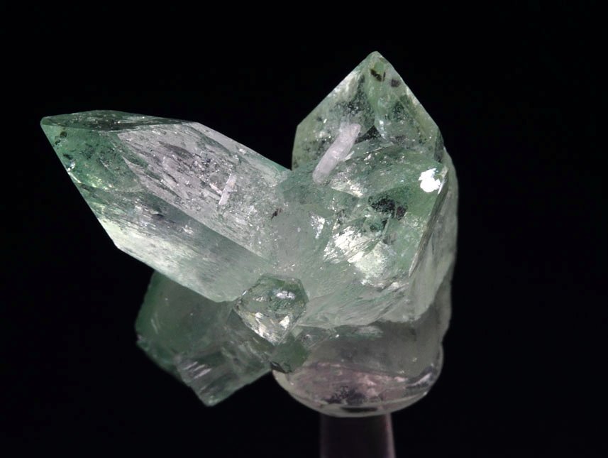 gem green APOPHYLLITE bi-terminated, STILBITE