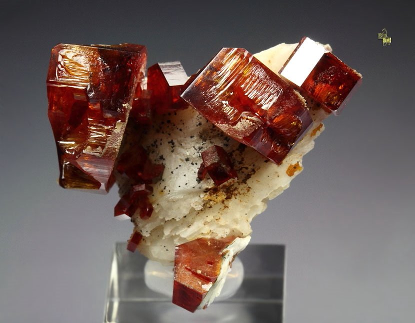 gemmy skeletal VANADINITE, BARYTE