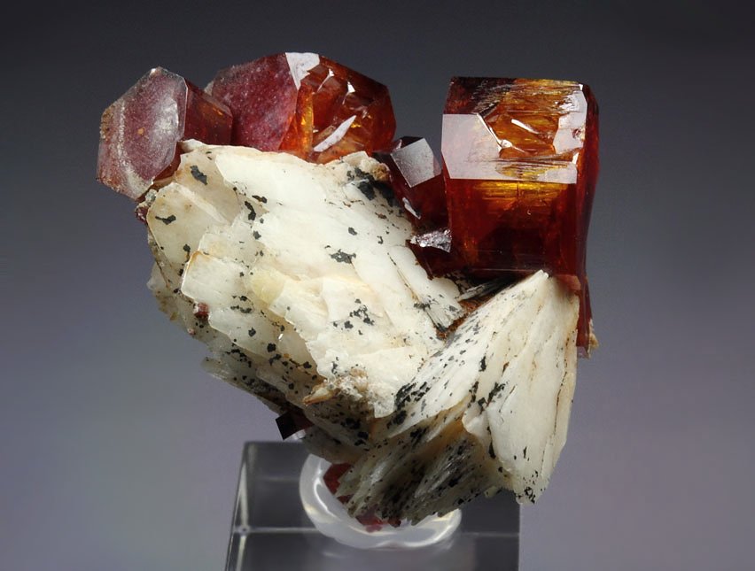 gemmy skeletal VANADINITE, BARYTE