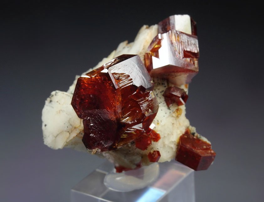 gemmy skeletal VANADINITE, BARYTE