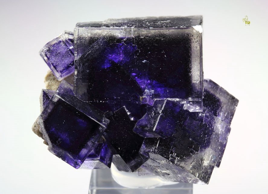 FLUORITE with purple PHANTOMS