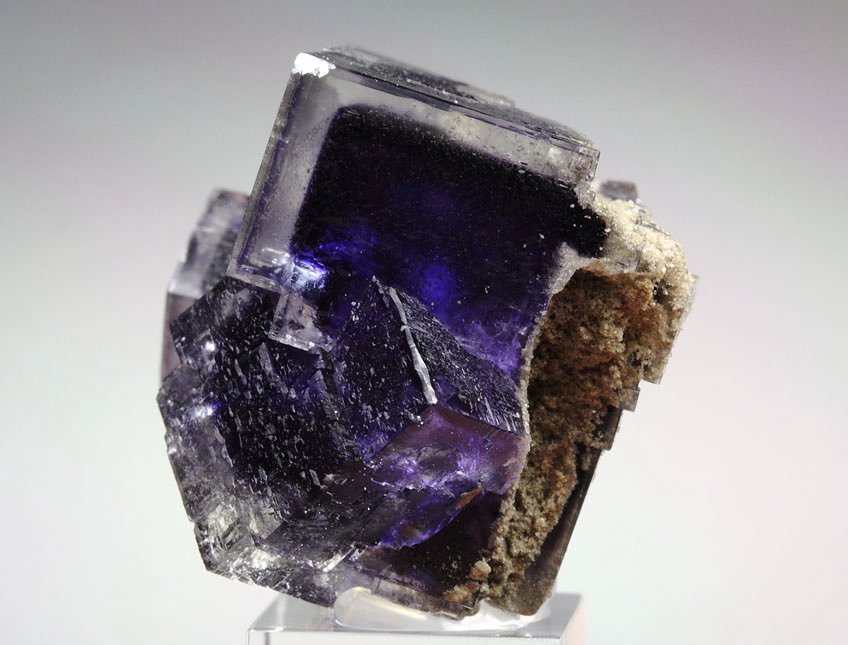 FLUORITE with purple PHANTOMS