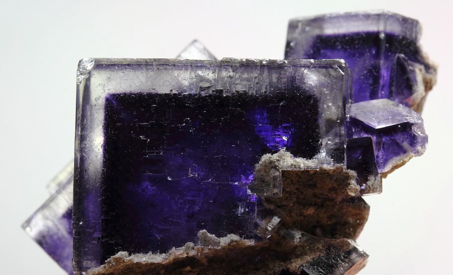 FLUORITE with purple PHANTOMS