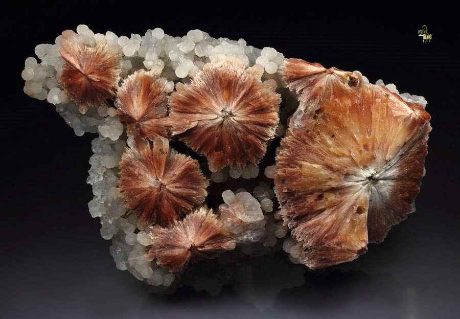 orange SCOLECITE, CHALCEDONY