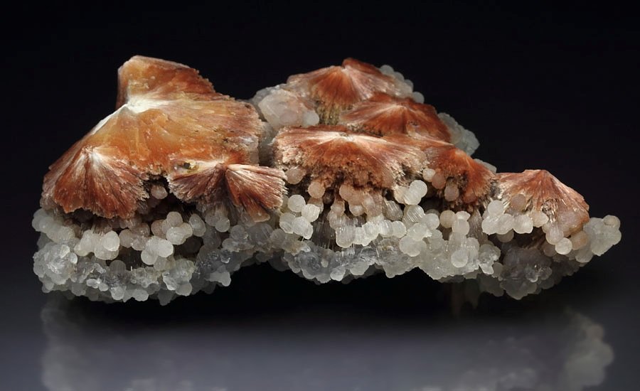 orange SCOLECITE, CHALCEDONY