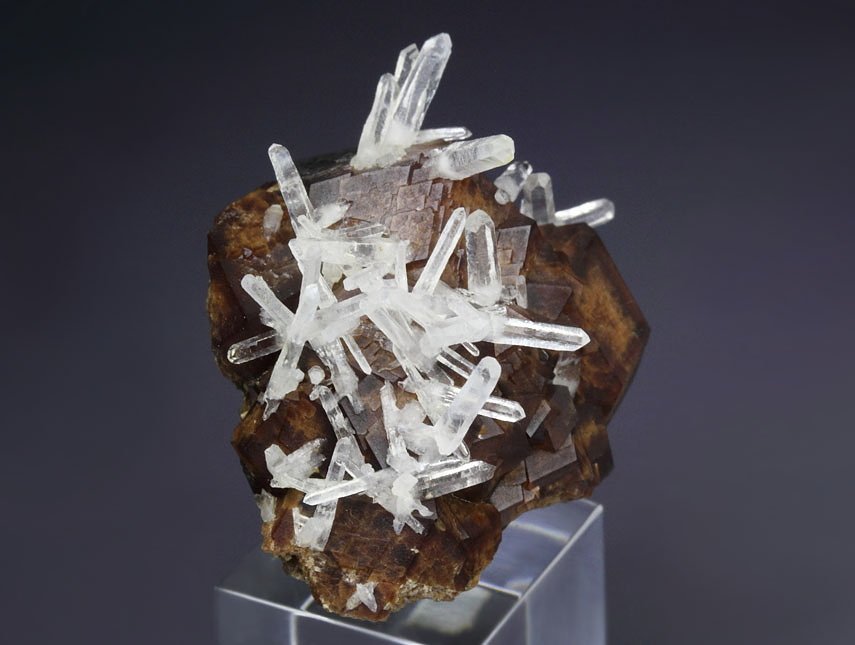 GARNET var. ANDRADITE, QUARTZ, HEDENBERGITE