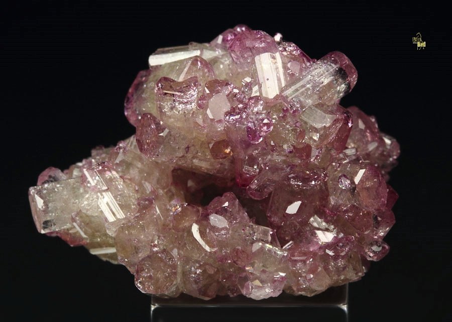 gem VESUVIANITE with RASPBERRY CAPS