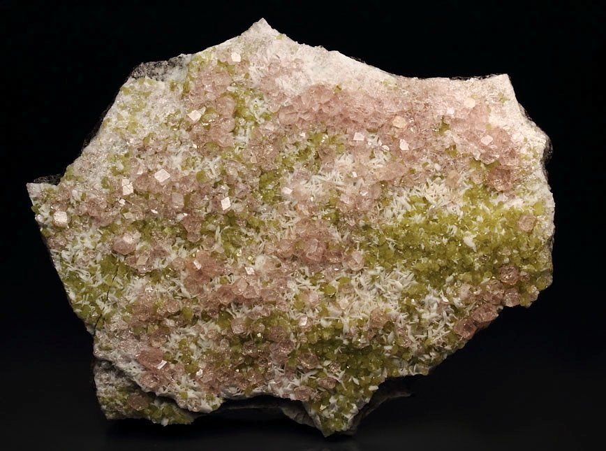 gem PINK GARNET var. GROSSULAR, DIOPSIDE, ALBITE