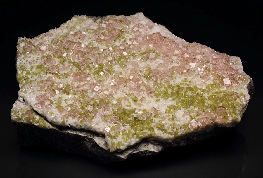 gem PINK GARNET var. GROSSULAR, DIOPSIDE, ALBITE