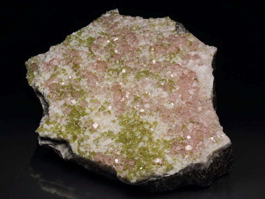 gem PINK GARNET var. GROSSULAR, DIOPSIDE, ALBITE