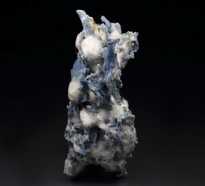 MORDENITE, blue QUARTZ var. CHALCEDONY