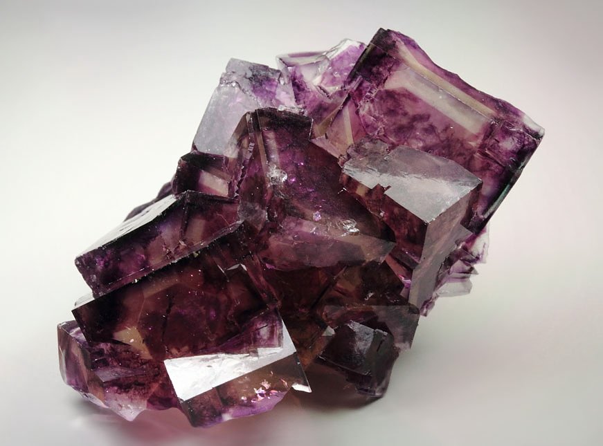 FLUORITE with purple PHANTOMS