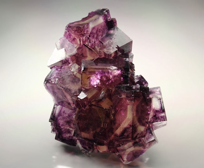 FLUORITE with purple PHANTOMS