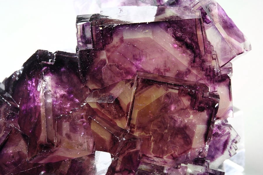 FLUORITE with purple PHANTOMS