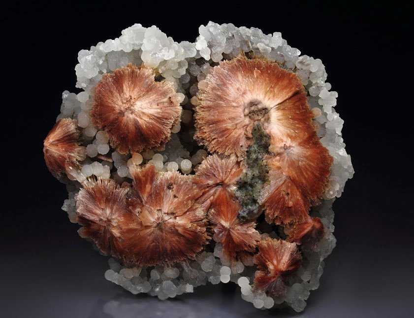 orange SCOLECITE, CHALCEDONY