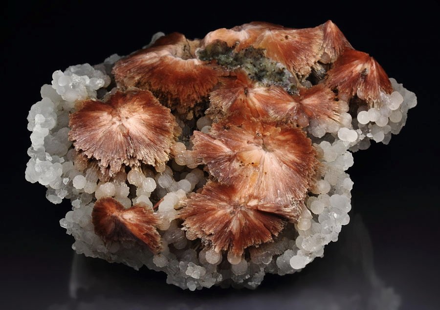 orange SCOLECITE, CHALCEDONY